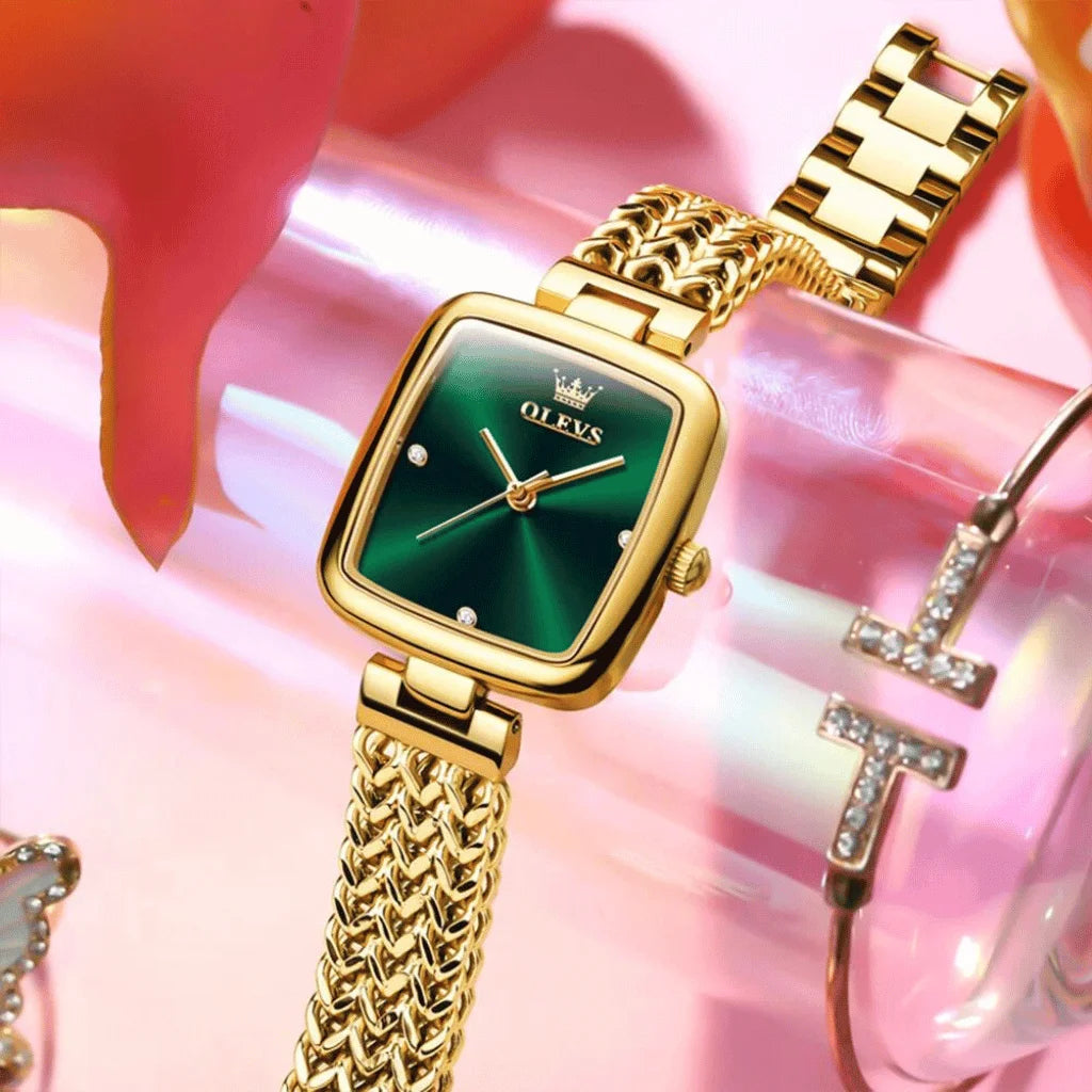 Montre-Femme-Verte