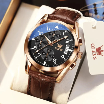 Montre-Homme-Bracelet-Cuir-Brun