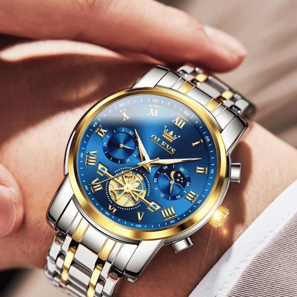 Montre-Homme-Tendance-Bleue