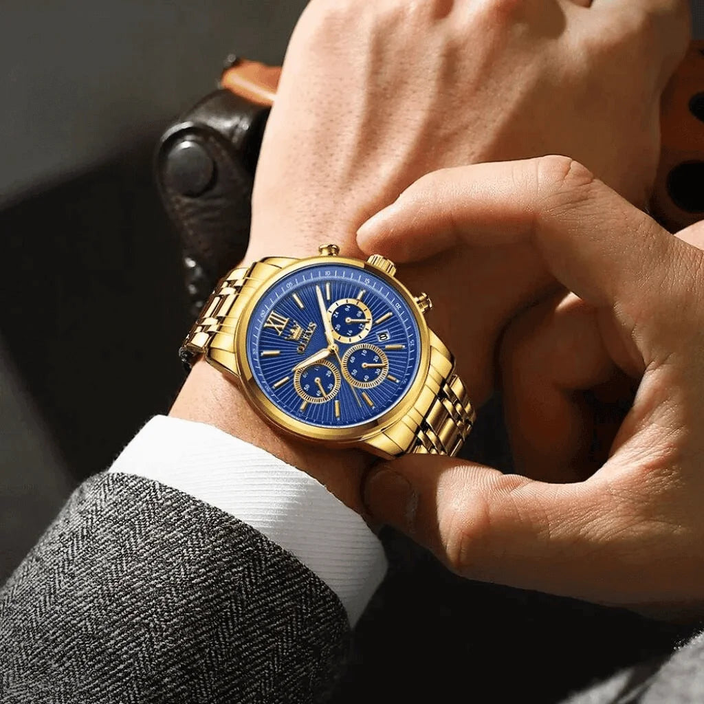 Montre-Homme-Tendance-Bleue