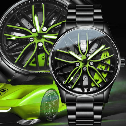 Montre-Homme-Sportive-Verte