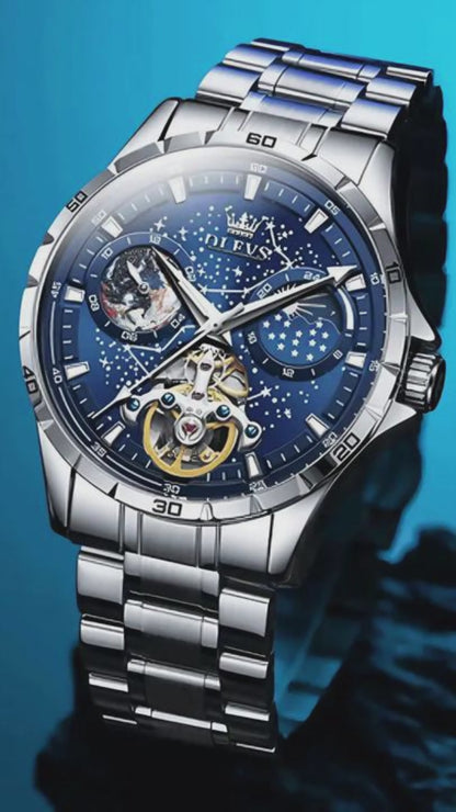 Olevs Montre Homme Luxe Tours | Bleue