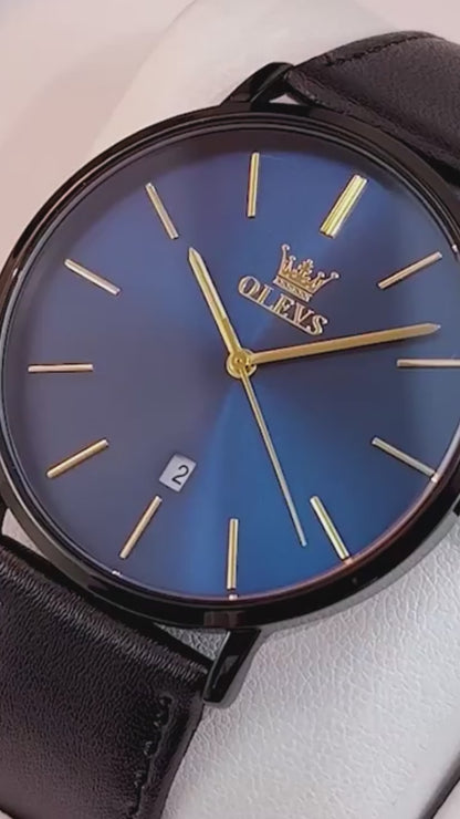 Olevs Montre Classique Homme Valence | Bleue